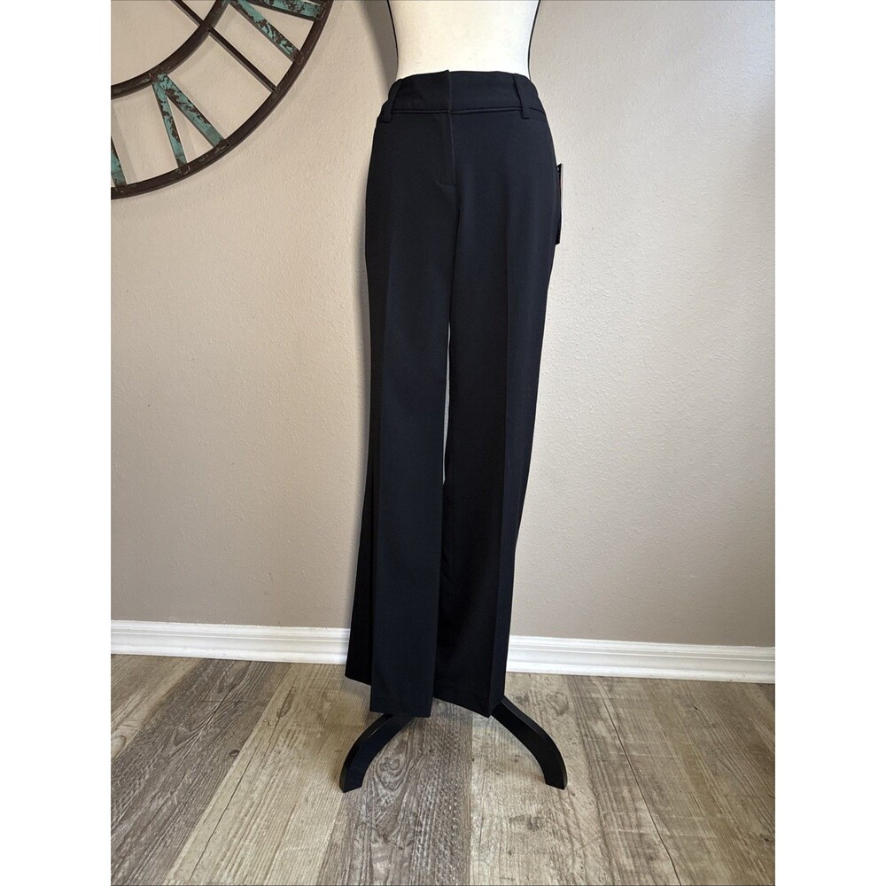 Larry Levine Women’s Pants 8 NWT Black Wide Leg Curvy Fit